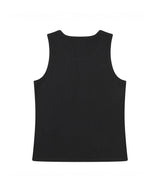 flow cotton ribbed sleeveless black