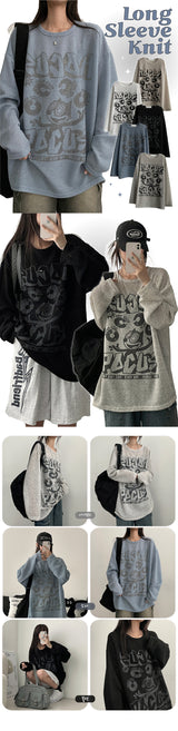 Hocus Linen Long Sleeve Knitwear T-shirt
