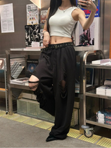 [Unisex] Destroyed banding sweat pants(2color)