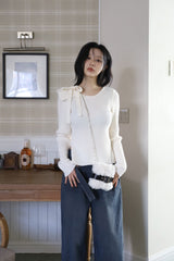 ラップウォッシュ加工ワイドデニム