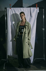 BALLOON TRENCH COAT -BEIGE