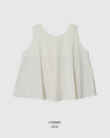 #バックスリットストラップスリーブレスブラウス (4color)
