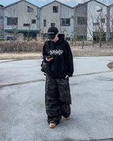 Cable Paint Over Hoodie