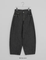 Podan Raw Denim Balloon Wide Pants