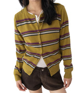 フォールン ダンガラ ニット カーディガン