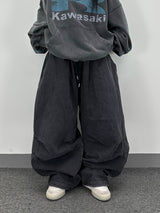 denim washing big balloon pants