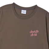 25SS アウトラインスクリプトロゴ半袖Tシャツ ココア