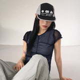 Maben Flower Coloring Nylon Camp Cap Ball Cap