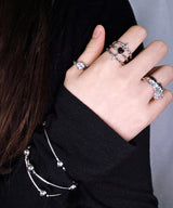 Mystic Black heart Gothic Ring