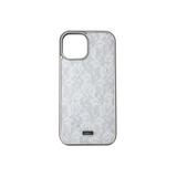[MADE] rosy lace silver glass bumper case (normal)