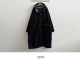 Rutte Corduroy Side Pin Tuck Slit Banding Wide Pants