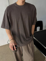 [A-T0158] オーバーピグメント半袖Tシャツ (7色)