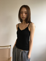 オッティ フリル ボタン ノースリーブ トップ (3color)