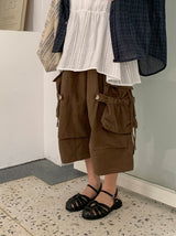 [unisex] ナホリ スナップ ストリング バミューダ バンディングパンツ