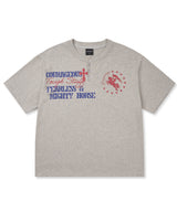 ホースレタリングヘンリーネッククロップドTシャツ