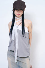 Wrinkle see-through summer scarf