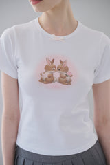 ローズバニーtシャツ