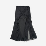 SILHOUETTE RUFFLE MAXI SKIRT [BLACK]