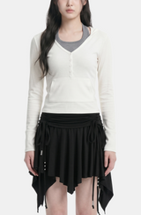 Mia Layered Halter Hood Tee