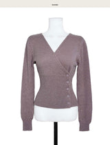 beret wool side unbalanced button wrap cd