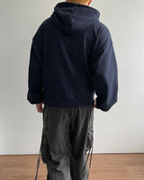 NY Crop Embroidered Zip-Up Hoodie