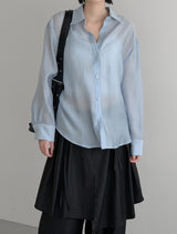 Yunseul Flare Belt Strap Shirt