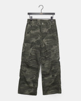 Pimme Military カモポケットカーゴブーツカットコットンロングパンツ