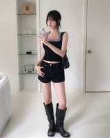Kine Eyelet Belted Shorts