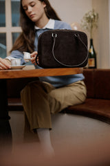 BROSCHE BAG SUEDE ESPRESSO