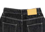 Tokti Cut-off Pintuck Denim Bermuda Shorts