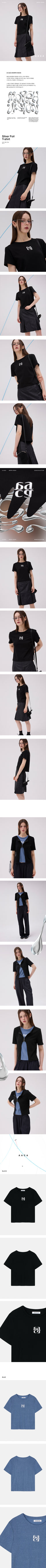 シルバーフォイルTシャツ Black & Blue