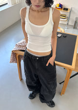 ワイドストリングカーゴデニム