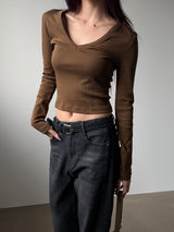 [4계절] V neck long sleeves(4color)