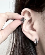 シルバークロスピアス 2PCS