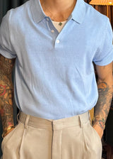 Summer Cool Plain Collar Short Sleeve Overfit Knit 8COLOR