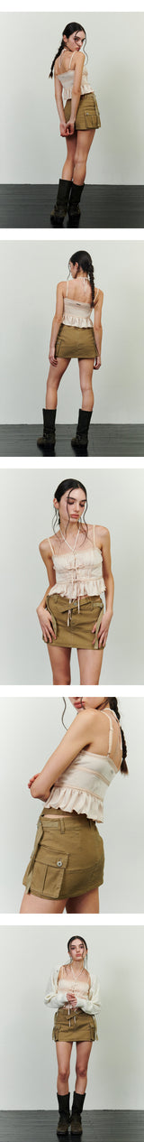 WHISPER SATIN TOP custard