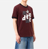 Essential Standard Short-Sleeve Ringer T-Shirt Alpha Appliqué Burgundy
