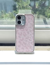 [MADE]レオパード シルバー グラスケース(pink L)