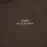24FW UPSIDE DOWN BASIC LOGO SHORT SLEEVE T-SHIRT BROWN