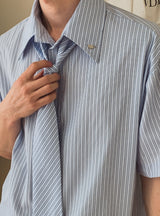 26SS★ [PLAN MADE/MADE] Infold ST Tie Short Sleeve Shirt
