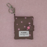 Mini 3-Ring Diary Keyring - Pink Star Brown