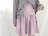 Shirring Flared Dress