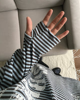 Vine Stripe Hood Long Sleeve