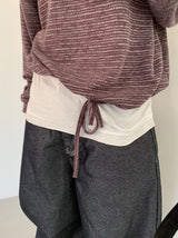 ハンカル テンセルラウンドロングスリーブTシャツ