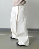 Marel One-tuck Wide Cotton Pants