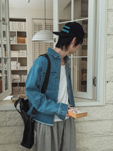 Mar Crop Cutting Denim Shirt