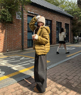 ベンズヘリンボーンカーブドバルーンデニムパンツ