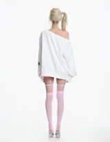 [2ND] CROSS SHOULDER SWEATSHIRT(WHITE)