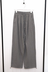 Ethnic Striped String Wide Pants (Khaki)