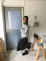 マローンチェックロングスカート(2color)